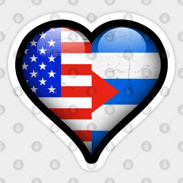 Half American Half Cuban - Gift for Cuban From Cuba Sticker by Country Flags